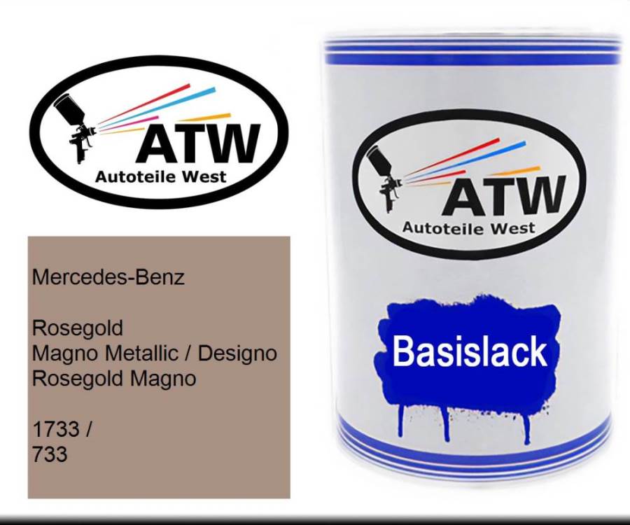 Mercedes-Benz, Rosegold Magno Metallic / Designo Rosegold Magno, 1733 / 733: 500ml Lackdose, von ATW Autoteile West.